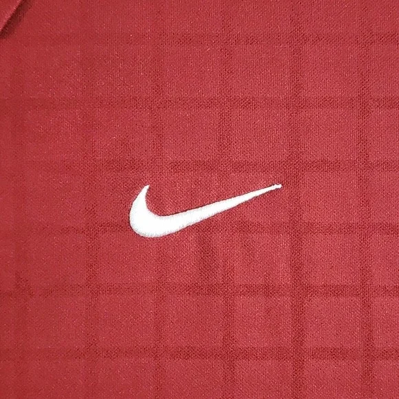 Nike Polo Shirt Mens 3XL Dri-FIT Red Golf Athletic Performance Swoosh - Picture 3 of 9
